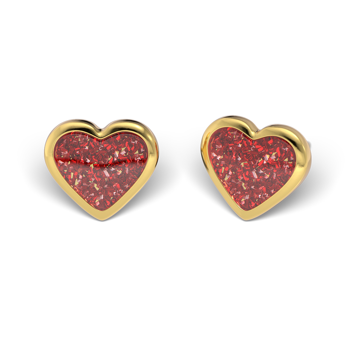 System 75 ear studs, gold plated System 75 ear studs, gold plated