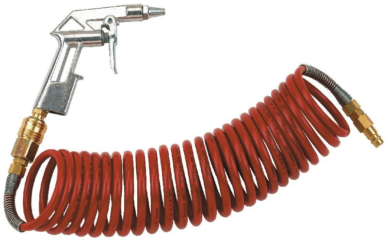 Air gun with spiral tube