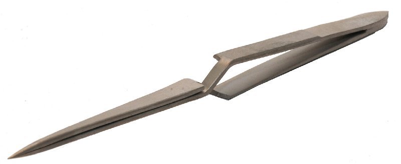 Cross locking tweezer titanium 160 mm