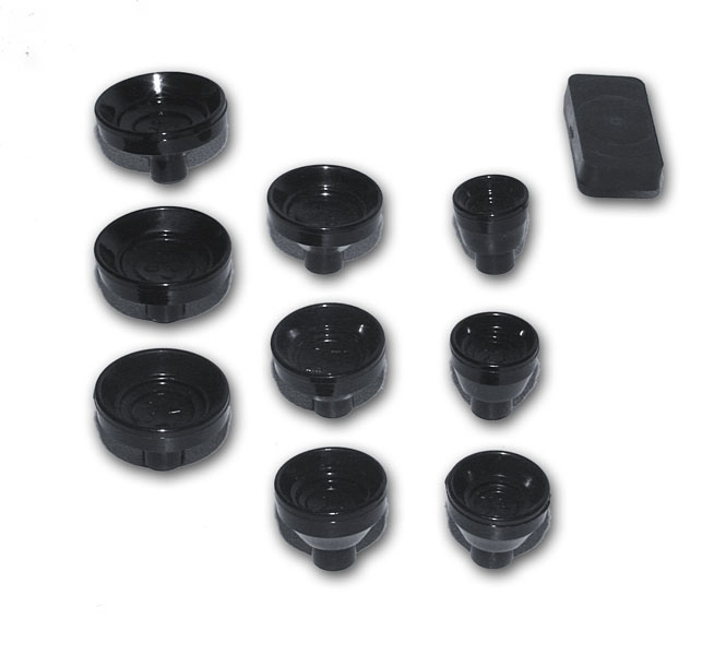 Sternkreuz Kunststoffdruckstücke rund, konkav