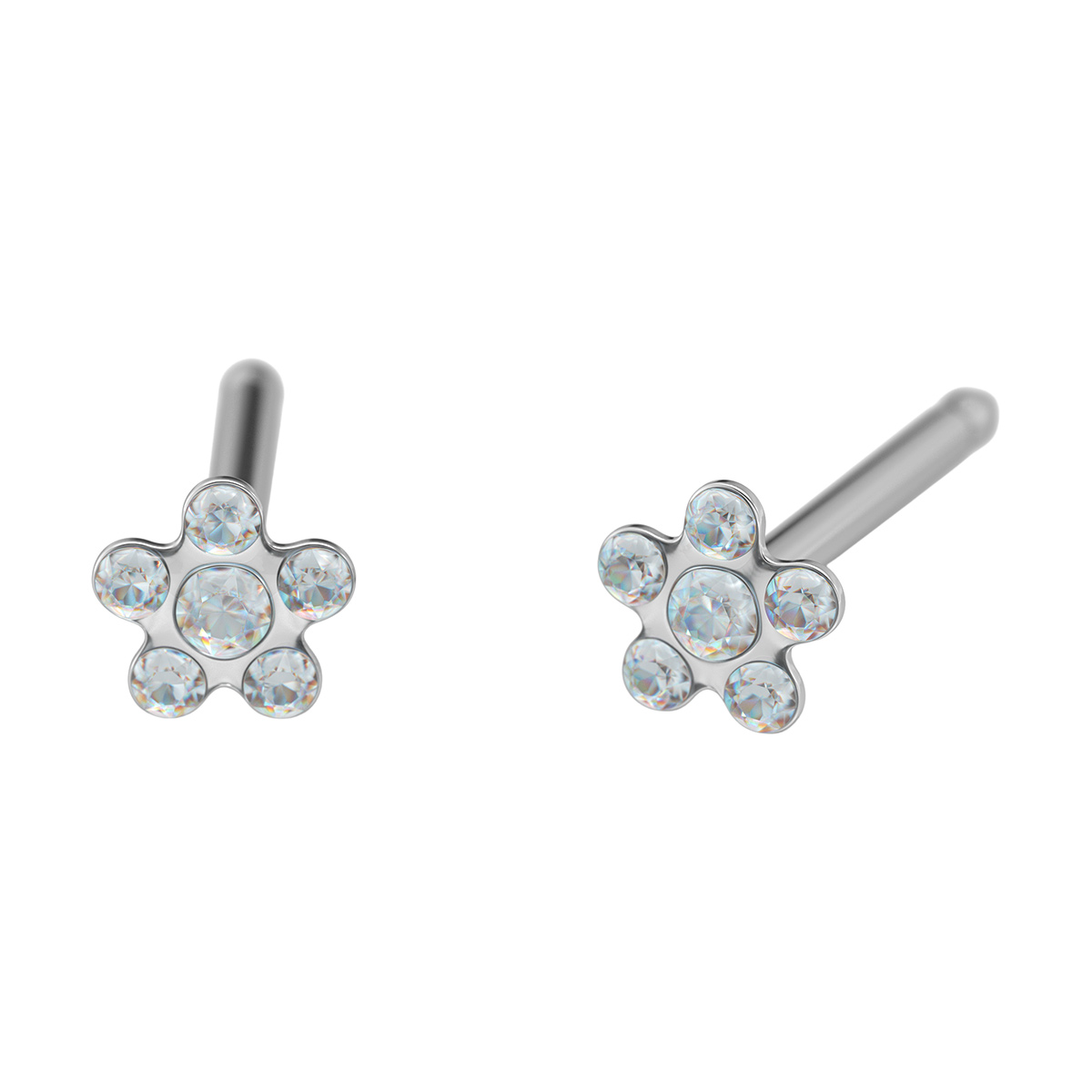 System 75 Kids line ear studs, white