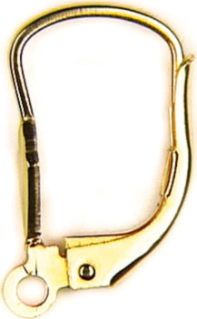 Brisuren mit Faconteil, Lilienform, Weißgold 585