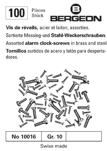 Assortimento Bergeon di viti per sveglie Assortimento Bergeon di viti per sveglie