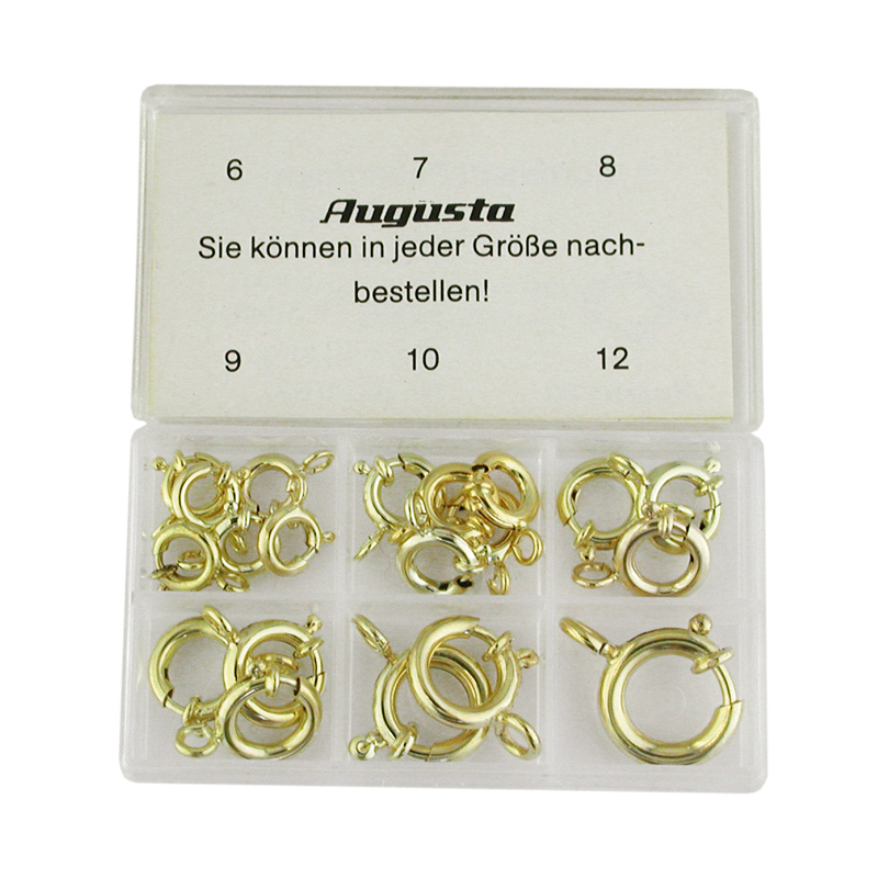 Assortment spring rings with collar