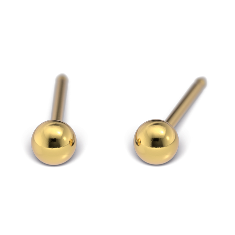 System 75 ear studs, gold plated System 75 ear studs, gold plated
