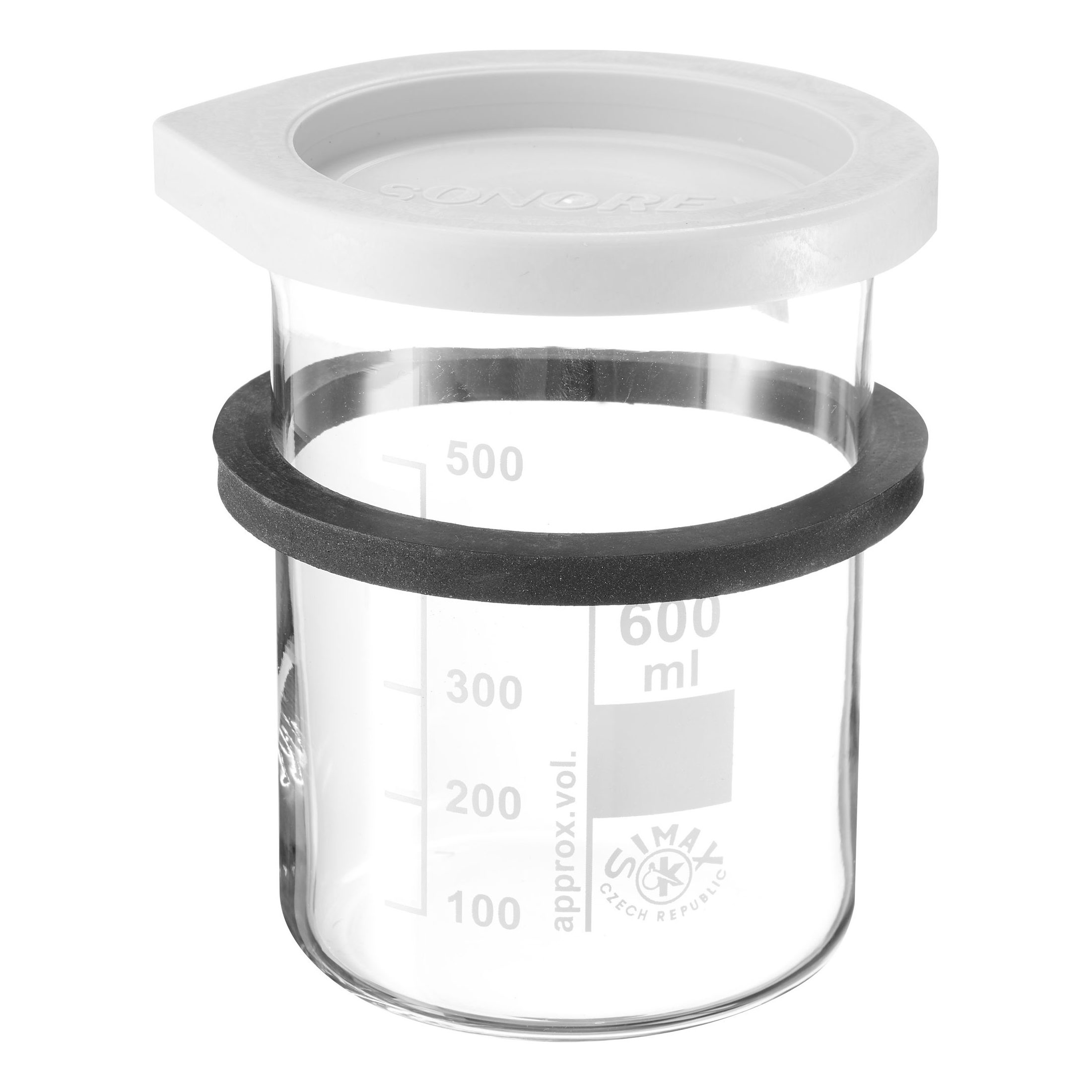 Insert beaker with lid and rubber ring