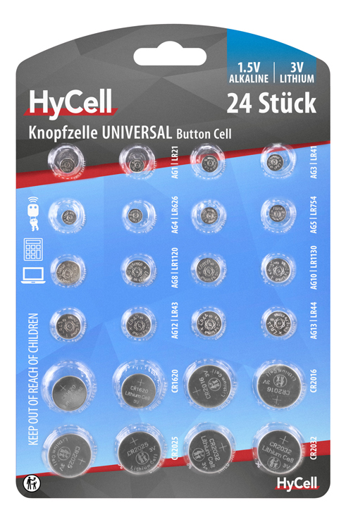 HyCell Set Knopfzellen & Lithiumbatterien