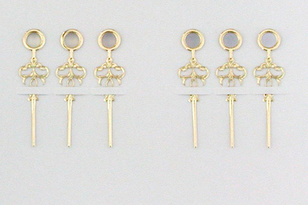 Pocket watch hands Louis XVI yellow