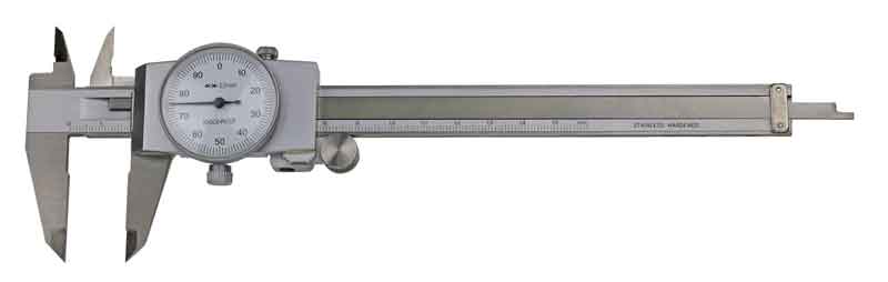Slide guage with dial, inox