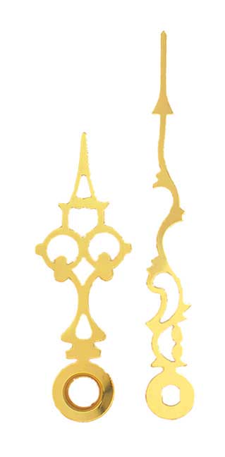 Lancette per movimenti al quarzo, gialle, 60 /43 mm Lancette per movimenti al quarzo, gialle, 60 /43 mm