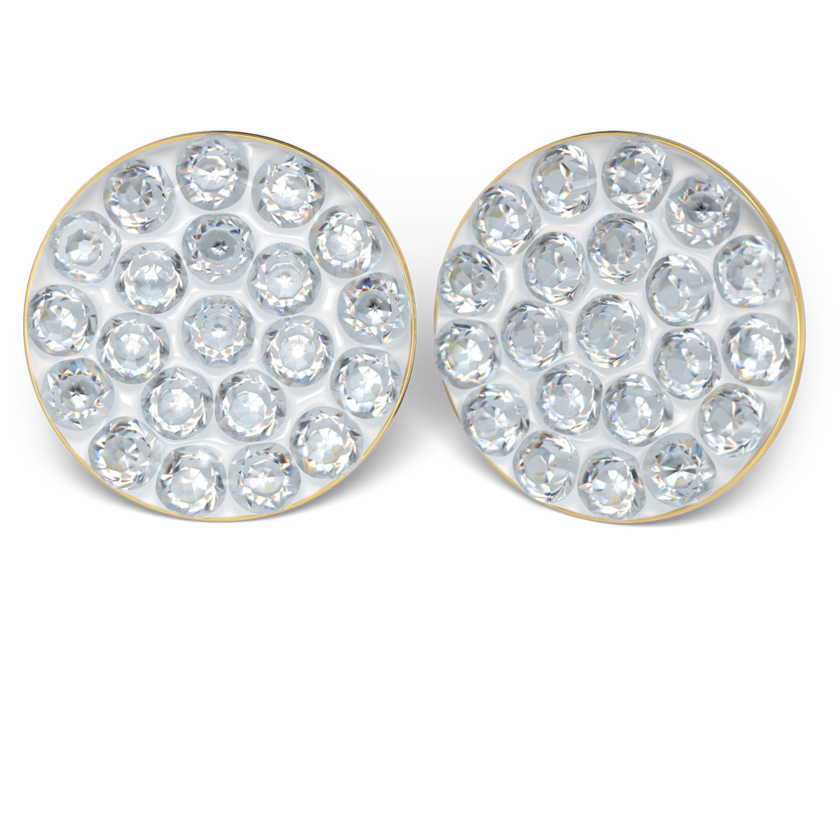 System 75 ear studs, gold plated System 75 ear studs, gold plated