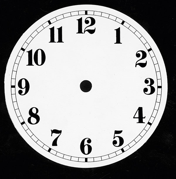 Clock face Arabic white Ø 130 mm