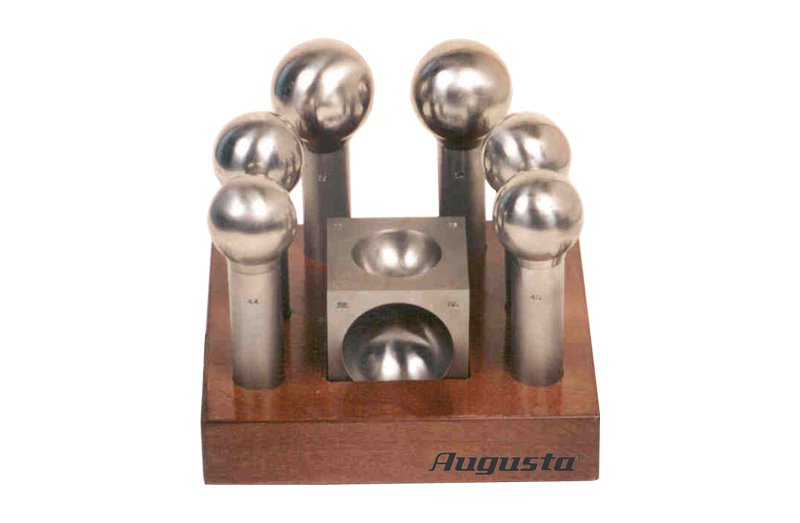 Round head punches with dapping block Round head punches with dapping block