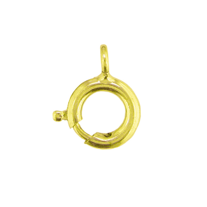 Assortimento di anelli a molla in argento dorato 3 - 9 mm