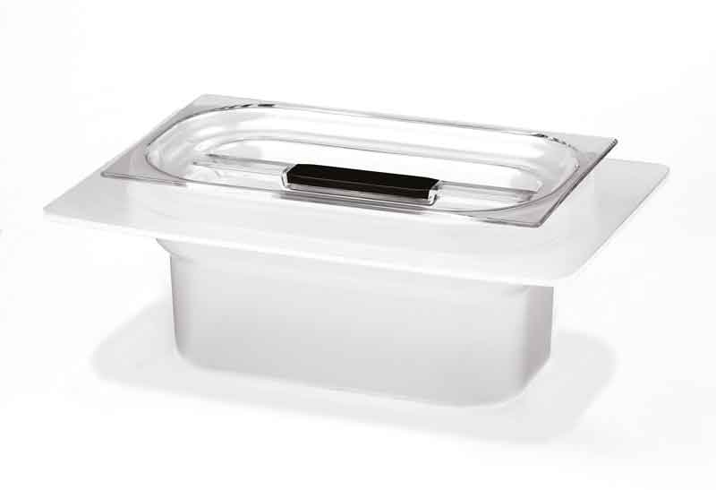 Vasca acidoresistente in plastica con coperchio Vasca acidoresistente in plastica con coperchio
