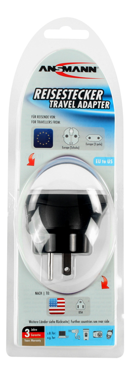 Ansmann travel plug EU to US Ansmann travel plug EU to US