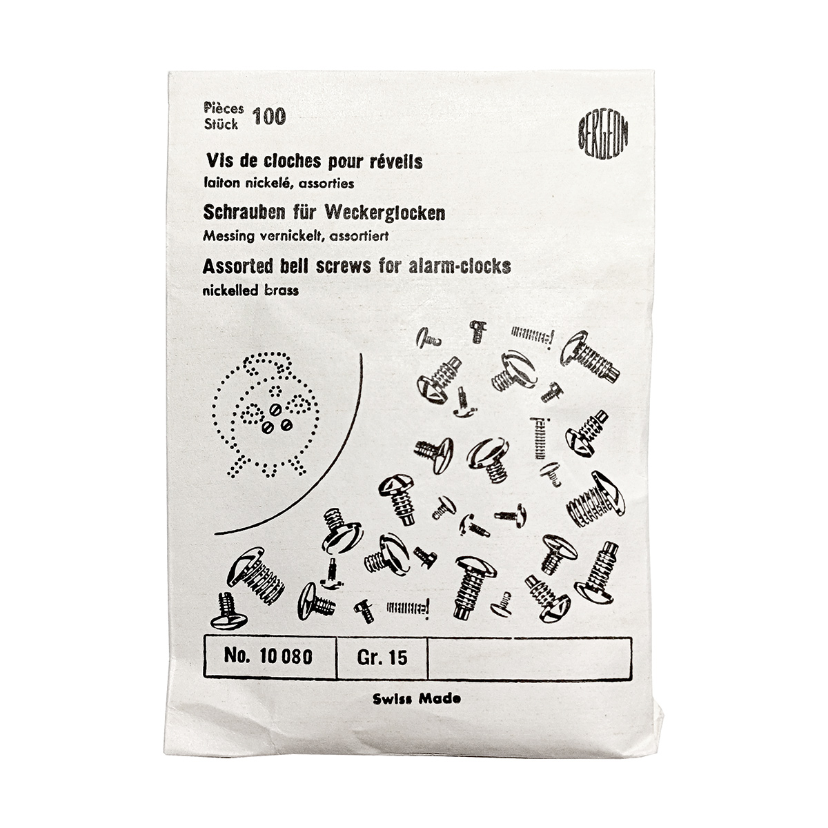 10080_BG Bergeon Schrauben für Weckerglocken