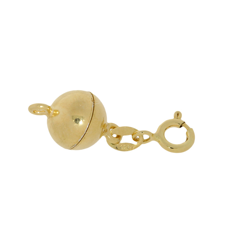 Magnetic clasp ball 6 mm with spring ring