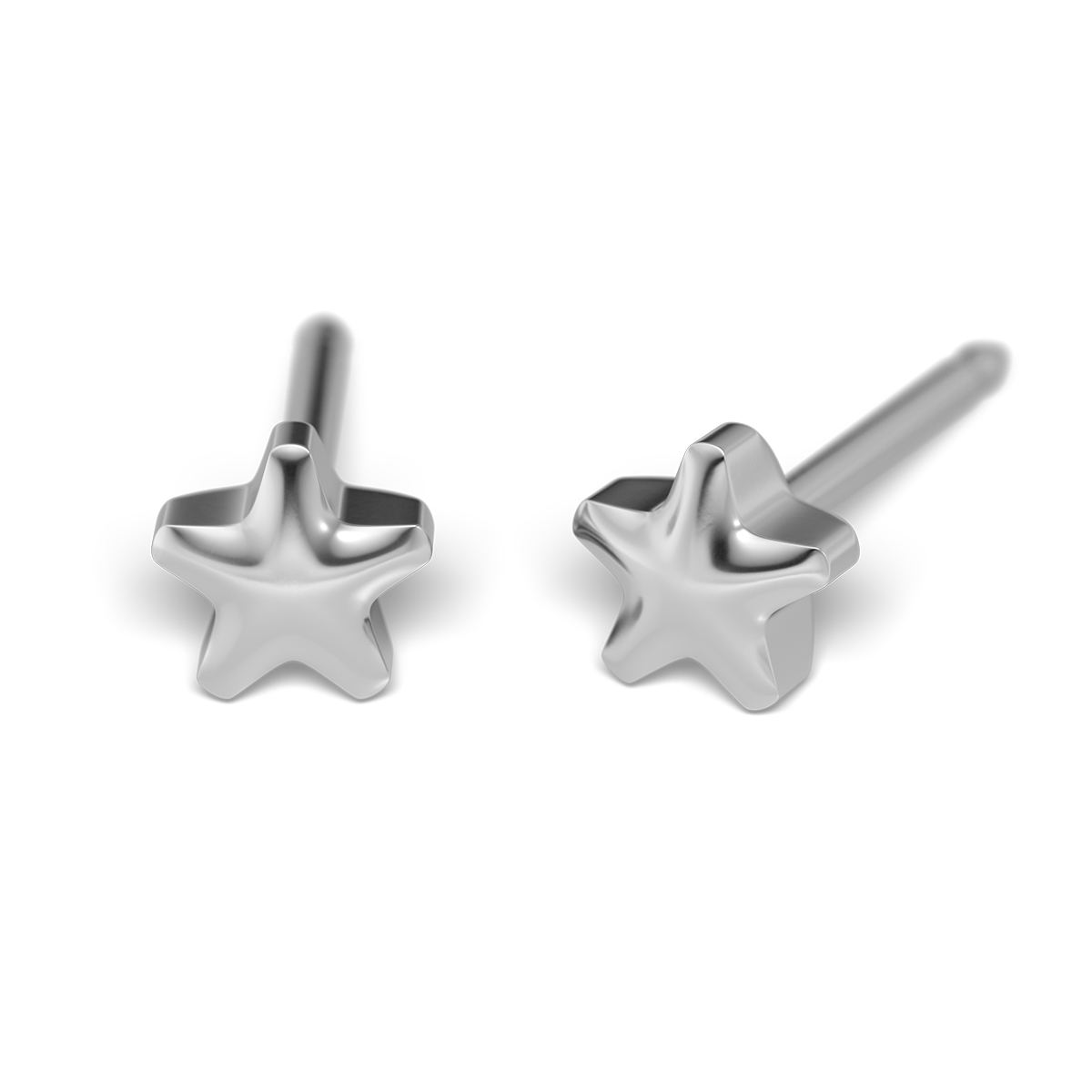 System 75 ear studs, white System 75 ear studs, white