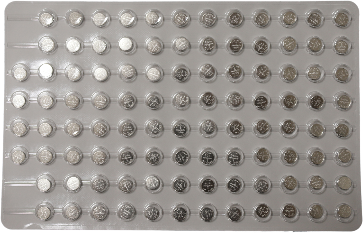 Energizer watch batteries on industrial pallet