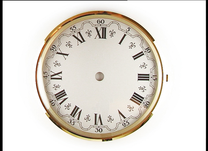 Quadrante con numeri romani, bianco Ø 160 mm Quadrante con numeri romani, bianco Ø 160 mm