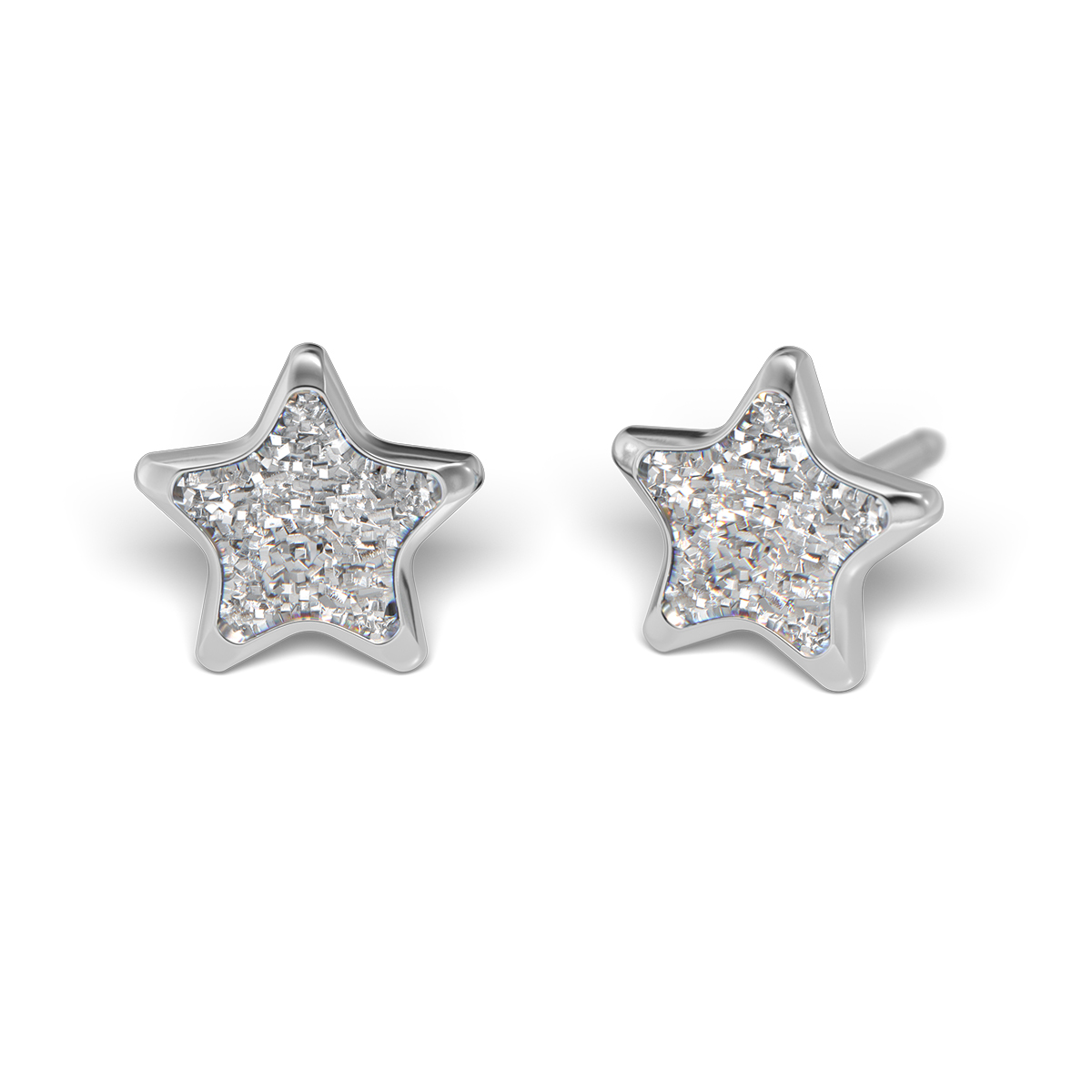 System 75 ear studs, white System 75 ear studs, white