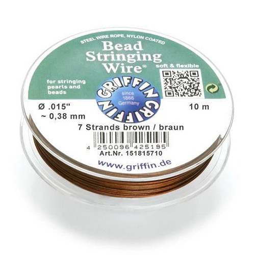 Griffin steel wire nylon coated brown 0.38 mm