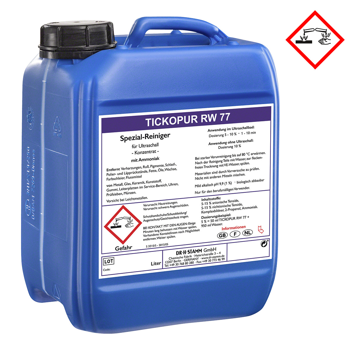 Reinigungslösung Tickopur RW 77