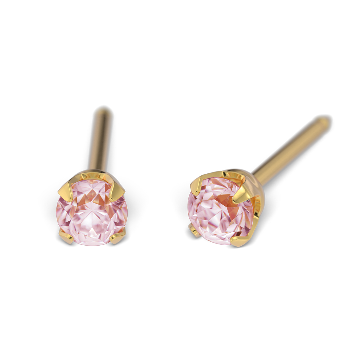 System 75 ear studs gold plated