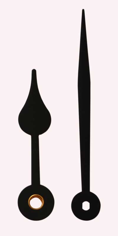 Clock hands black 82/56 mm Clock hands black 82/56 mm
