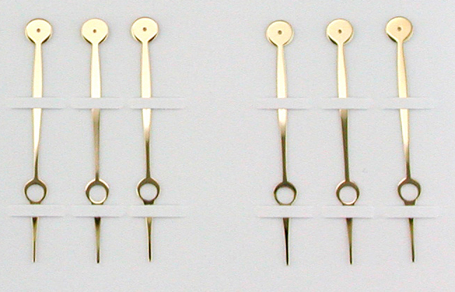 Lancette per orologi da tasca Breguet, gialle Lancette per orologi da tasca Breguet, gialle