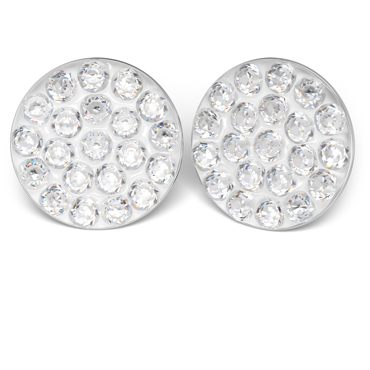 System 75 ear studs, white System 75 ear studs, white