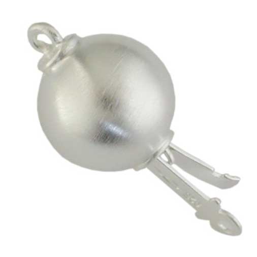 Ball clasps matt and polished silver gold plated