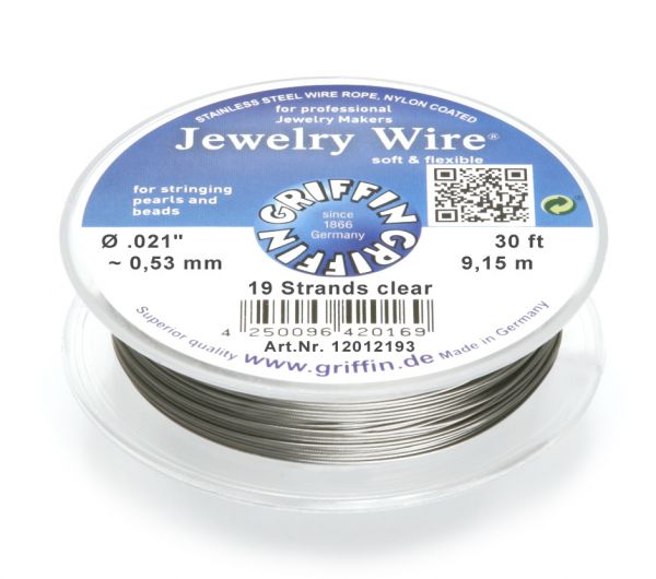 Griffin Jewelry Wire Ø 0.53 mm clear Griffin Jewelry Wire Ø 0.53 mm clear