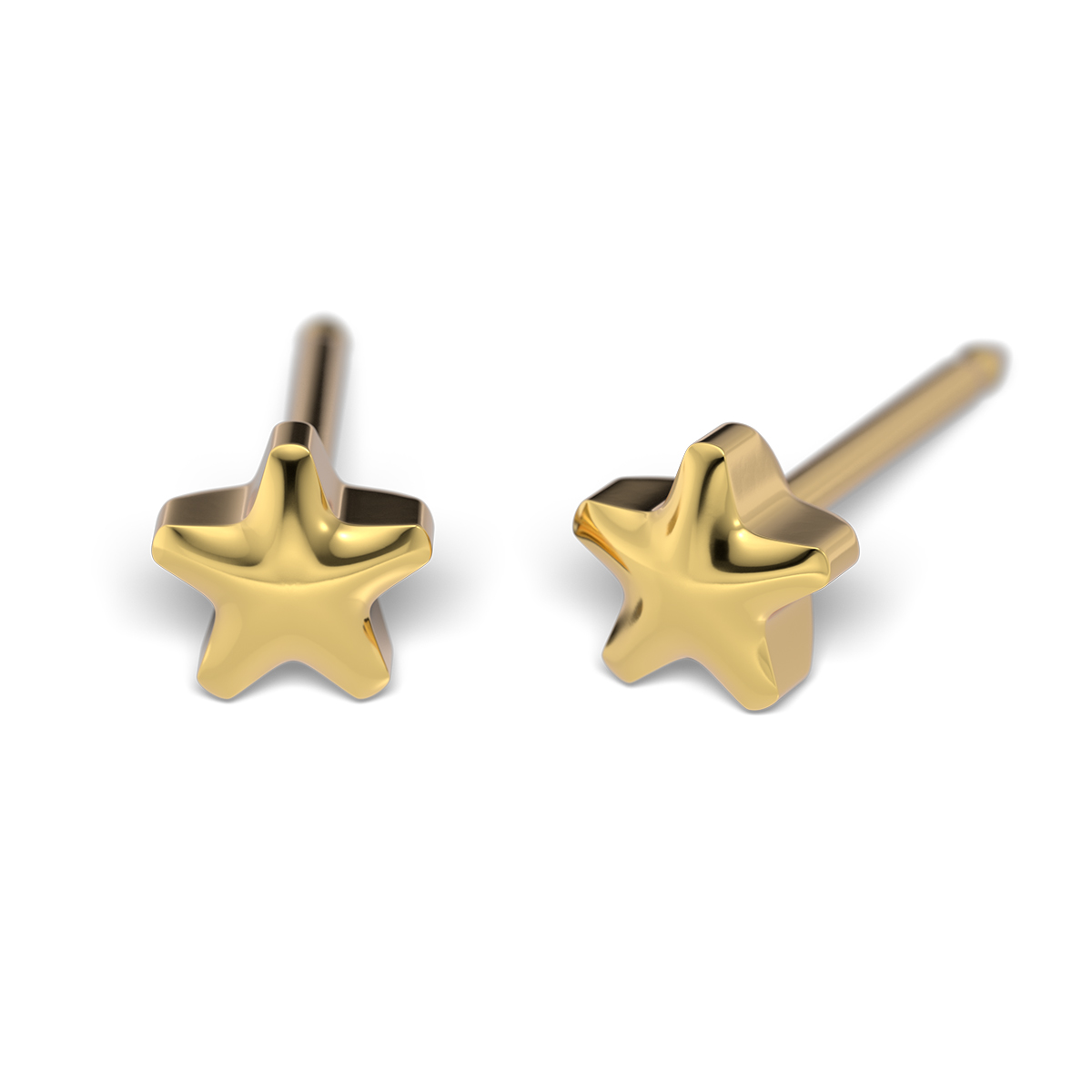 System 75 ear studs, gold plated System 75 ear studs, gold plated