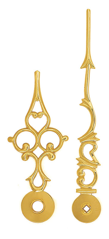 Clock hands yellow 88/60 mm Clock hands yellow 88/60 mm