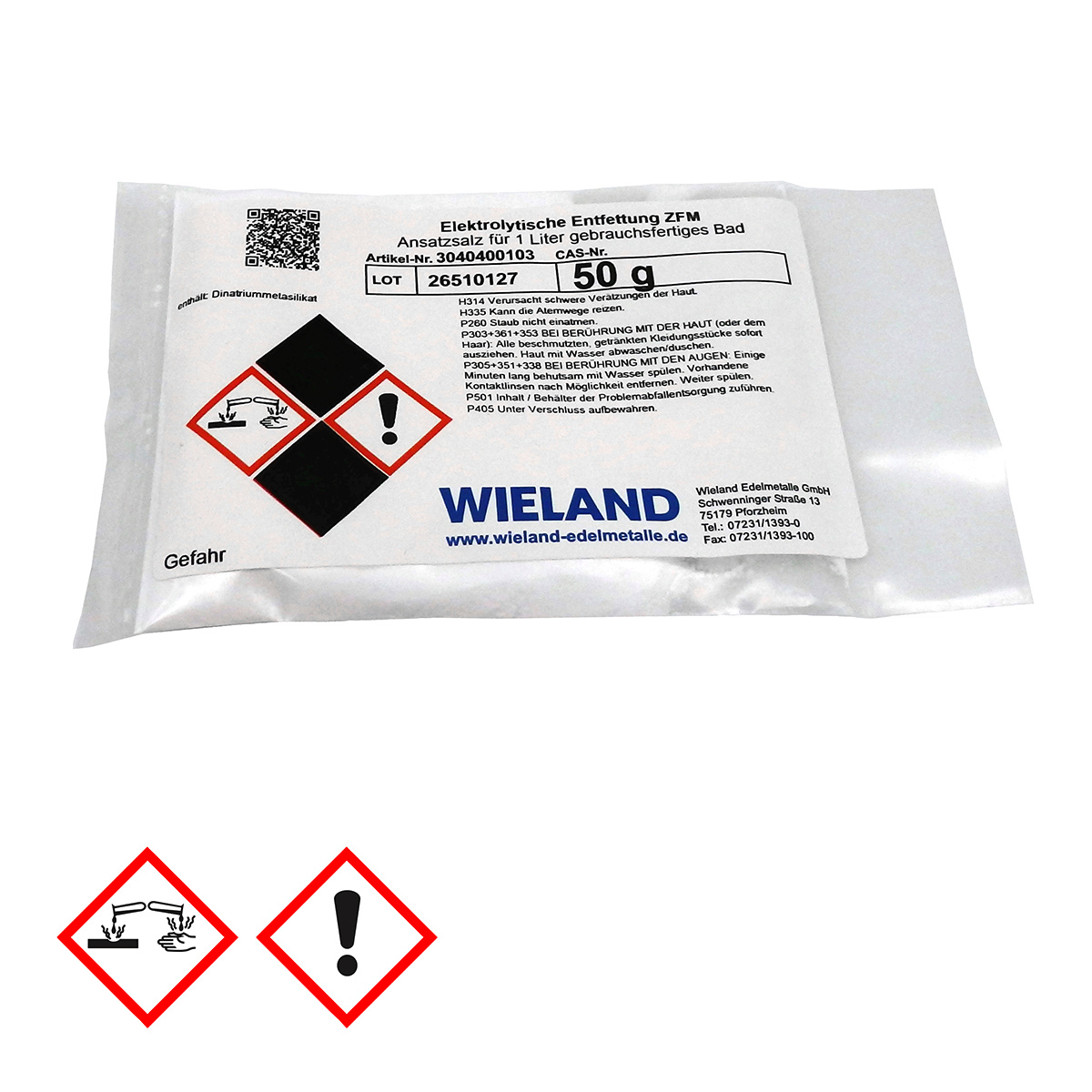 Wilaplat electrolytic degreasing bath ZFM, 50 g Wilaplat electrolytic degreasing bath ZFM, 50 g