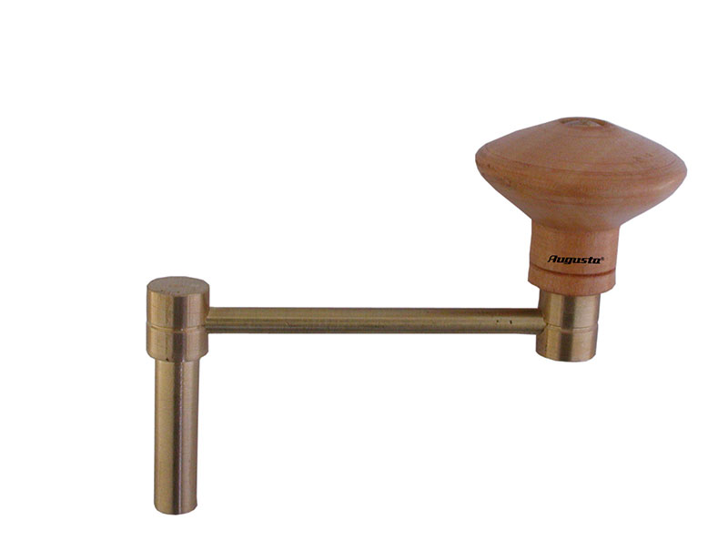 Crank key with wooden button