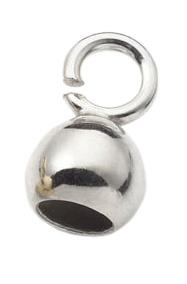 End caps with small open eyelet, white gold 585 End caps with small open eyelet, white gold 585