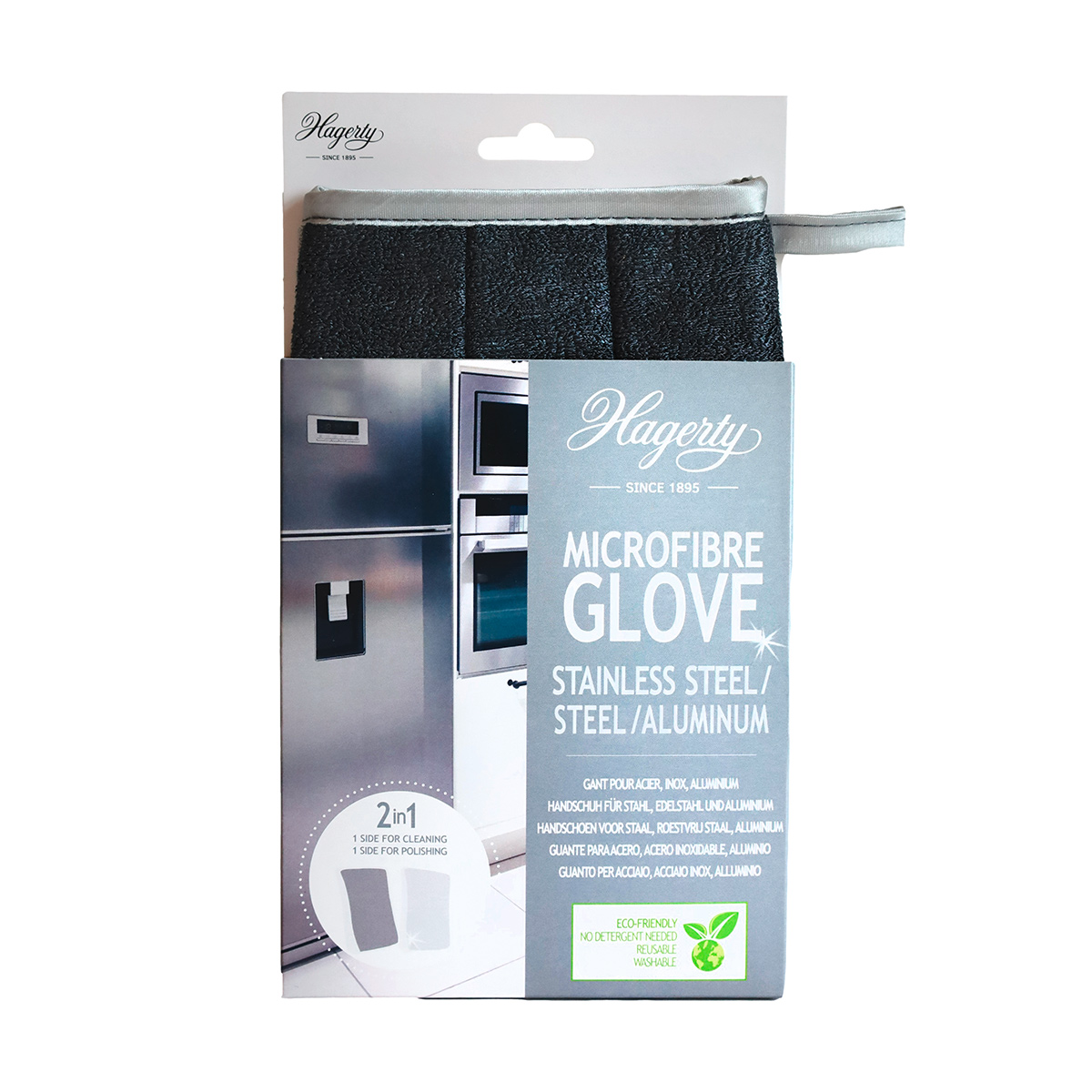 4666_118043 Hagerty Microfibre Glove Stainless Steel/Steel/Aluminium