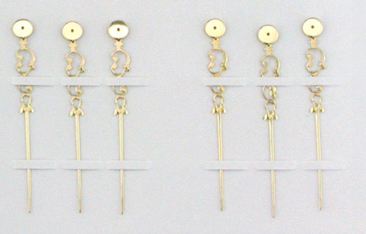 Pocket watch hands Louis XVI yellow