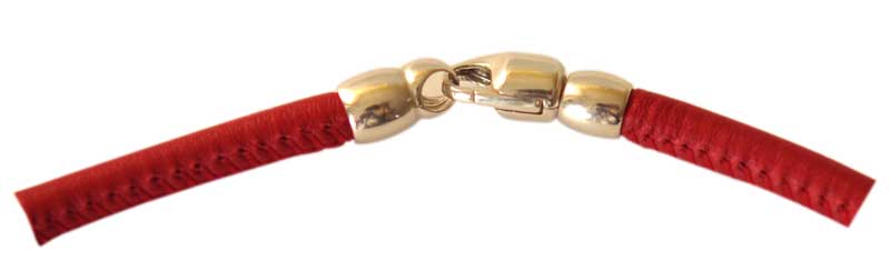 Chiusura a moschettone con terminali a coppetta lisci 5 mm Chiusura a moschettone con terminali a coppetta lisci 5 mm