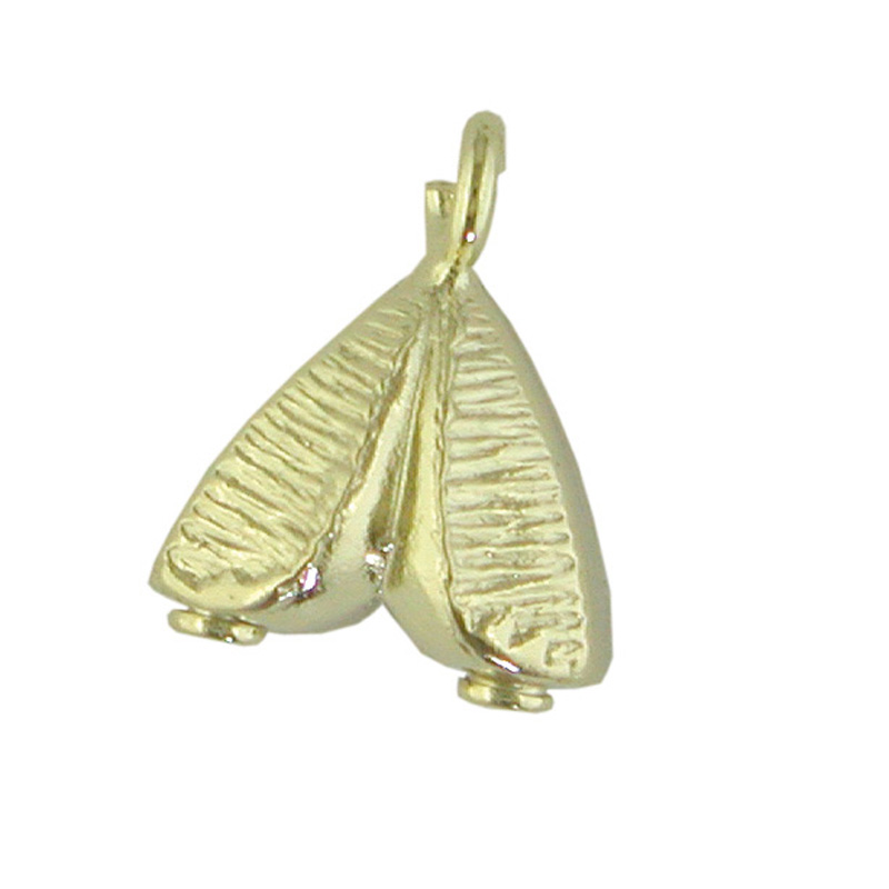 Tulip cups for double row chains, silver gold plated