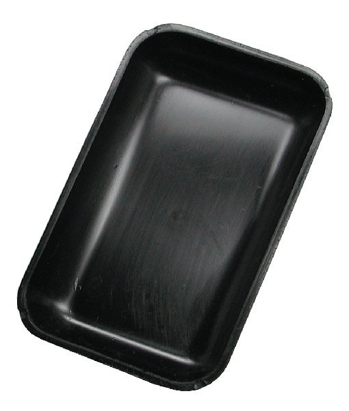 Vassoio nero portapietre in plastica