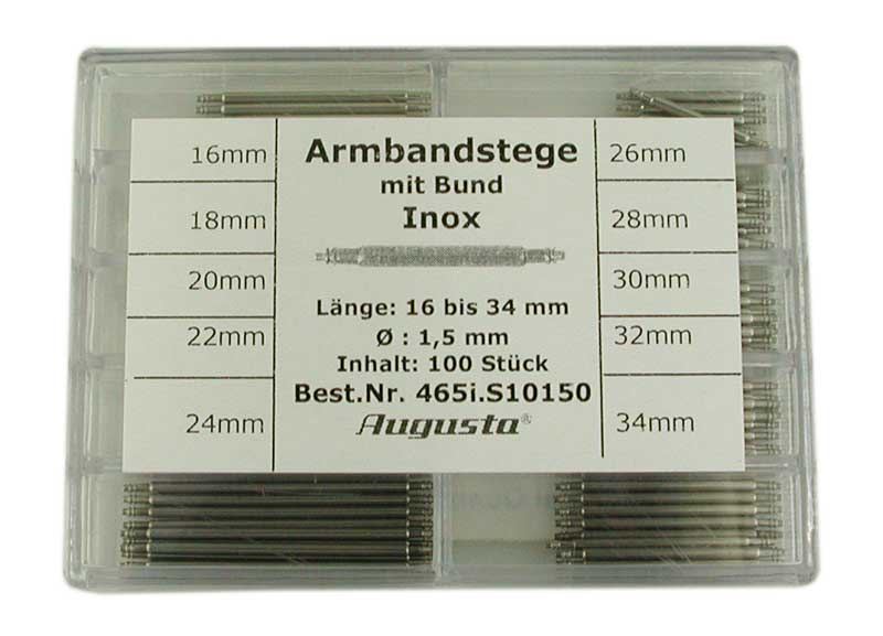 Assortment spring bars inox 16 - 34 mm Assortment spring bars inox 16 - 34 mm
