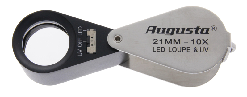 Lente tripletta con 6 LED e luce UV Lente tripletta con 6 LED e luce UV