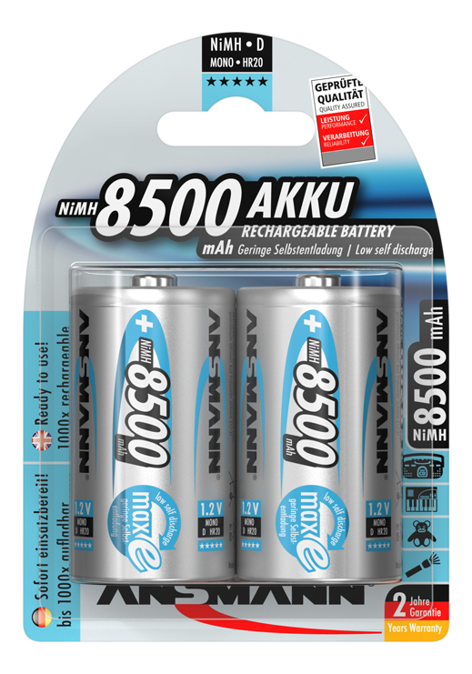 ANSMANN batteria ricaricabile Mono HR20 8500 mAh ANSMANN batteria ricaricabile Mono HR20 8500 mAh