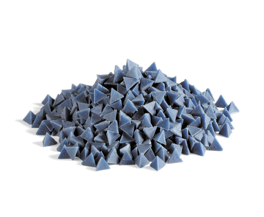 Plastic abrasives pyramid PO10, blue
