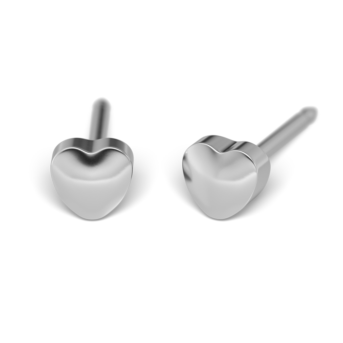 System 75 ear studs, white System 75 ear studs, white