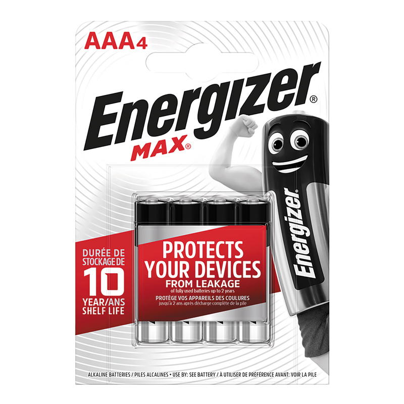Batterie alcaline  ENERGIZER MAX Micro LR03 - AAA - L03 Batterie alcaline  ENERGIZER MAX Micro LR03 - AAA - L03